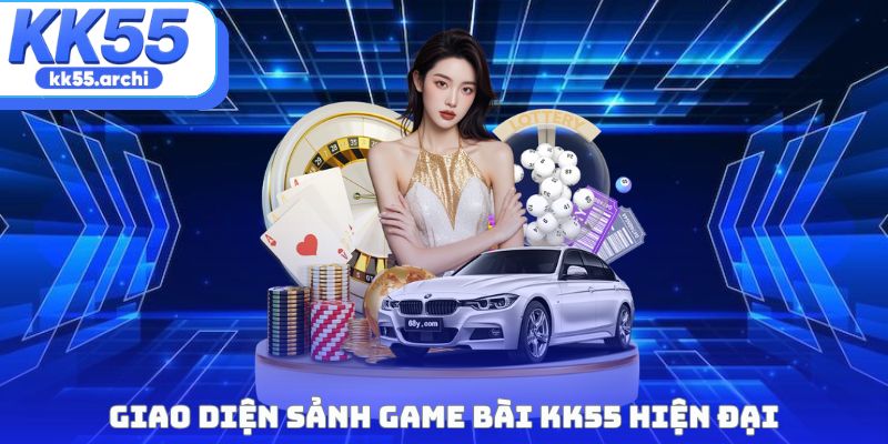 Giao diện sảnh game bài KK55 hiện đại